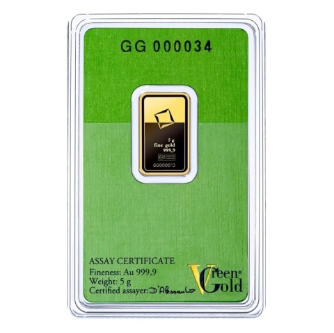 5 g Gold Bar | Valcambi | Green Gold
