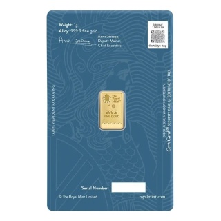 1 g Britannia Gold Bar | The Royal Mint